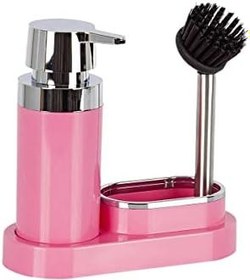 Resim PRMNV Polen Mutfak Seti Pembe Sıvı Sabunluk Fırça 