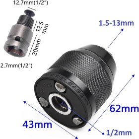 Resim Depolife Kilitlemeli Somun Sökme Sıkma Makinesi Için Metal Mandren ve Adaptör Seti 