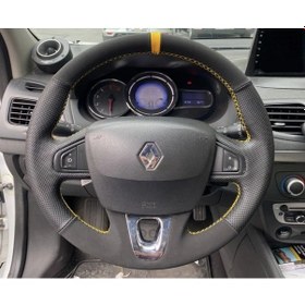 Resim Fluence Megane 3 Scenic Direksiyon Kılıfı Araca Özel Siyah 