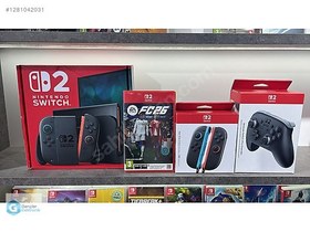 Resim Nintendo Switch 2 + FC 26 + Joycon ve Pro Controller + TAKAS !! 