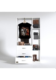 Resim Kenzlife giysi dolabı ökkeş 175*90*40 byz gardırop 3 çekmeceli 