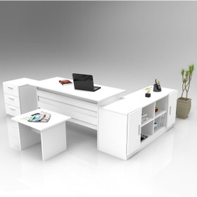 Resim Robinhome Robin Home Verona Abcf Ofis Büro Masa Takımı Beyaz 