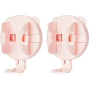 Resim Dolity Çok Fonksiyonlu Duvara Montaj Duvar Emme Tipi Diş Fırçası Tutucu Banyo Pembe Için 