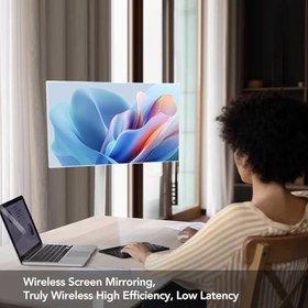 Resim Sorandy Ultra Ince Ve Ultra Hafif Tasarım, 21.5 inç Dokunmatik Ekran TV, Döndürülebilir Ekran, 6G 128g, canlı akış Için, Kablosuz BT, Tekerlekler üzerinde (AB fişi 100-240V) 