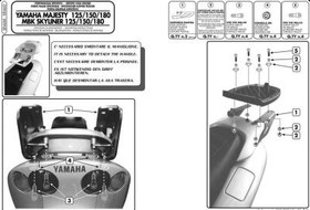 Resim GIVI SR46M YAMAHA MAJESTY 125-150-180 (01-11) ARKA ÇANTA TAŞIYICI 