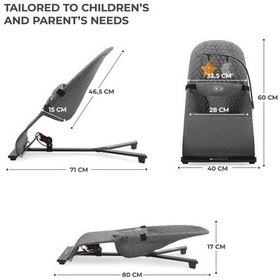 Resim Kinderkraft Doğumdan Itibaren Ana Kucağı, 0-9 Kg Yeni Doğan Bebekler Için Ana Kucağı, Oyuncak Barı, Ayarlanabilir Koltuk, Yumuşak Malzeme, Iskandinav Tasarımı, Kaymaz Parçalar Ev Tipi Ana Kucağı 