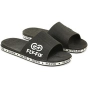 Resim Fly-Fix Kaymaz Düz Topuklu Unisex Terlik Siyah 