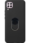 Resim Nettech Huawei P40 Lite Uyumlu Leather Ring Nano Arka Koruma 