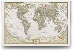 Resim tabloshop Dünya Siyasi Haritası - 45x30cm 