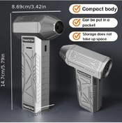 Resim Challenger Gümüş Yüksek Hızlı Elektrikli Hava Üfleyici Taşınabilir Turbo Jet Fan Toz Temizleme 