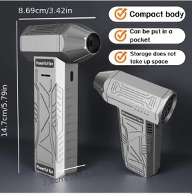 Resim Challenger Gümüş Yüksek Hızlı Elektrikli Hava Üfleyici Taşınabilir Turbo Jet Fan Toz Temizleme 