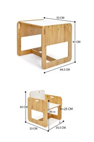 Resim Minera 2-4 Yaş Kumru Ahşap Montessori Aktivite Oyun Çalışma Masa Ve Sandalye Seti(1 Masa+1 Sandalye) 