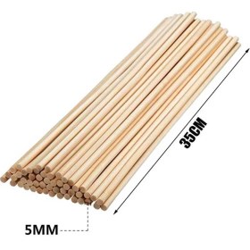 Resim Ahşap Bambu Maket Patates Kızartma Çubuğu Çöp Şiş - Boy : 35 Cm./ En : 5 Mm. - 100 Adetlik 1 Paket 