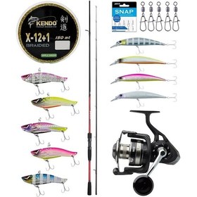 Resim Yek Outdoor Pro Spin Seti Shimano Kamış Sienna Spinning Eva 2,69m 20-50g 2pc&savage Gear Sgs8 4000 Fd 8+1bb Olta Makinesi 