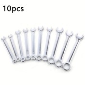 Resim 10 parça cırcir anahtar takımı, metrik mini ve kutu anahtarı çift amaçlı dişli halka cırcir anahtar seti, araba el anahtarı aracı 4mm - 11mm 