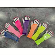 Resim 7 Renk Seçeneği - 1 Çift Vintage Uzun File Parmaksız Kadın Eldiveni | Şık Gotik Parti Aksesuarı | Halloween Kostümü | Kesim Desenli Mesh Tasarım | Parti Aksesuarları | Naylon Eldiven 
