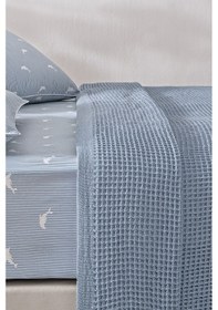 Resim Puffy Arte Çift Kişilik Pike Takımı - Mavi 