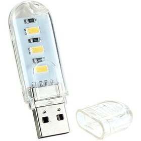 Resim Unichrome 5730 SMD 3 Led Beyaz Işık Taşınabilir Mini USB Beyaz 