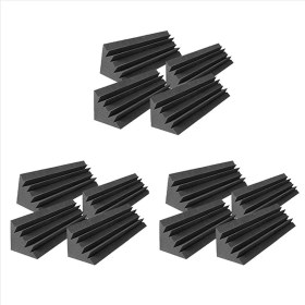 Resim Bueattuh 12 Pcs Akustik Paneller Studio Akustik Ses Geçirmez Köpük Ses Tedavisi Bas Tuzak Köşesi Ses Panelleri 12X12X48CM (Yurt Dışından) 