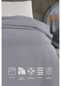 Resim Elart Pandora Çok Amaçlı Yatak Örtüsü Çift Kişilik 200x220 Cm Gri Gri 