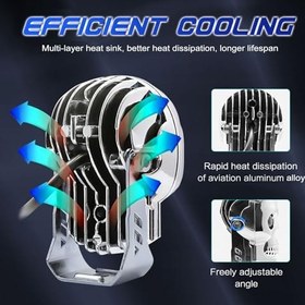 Resim 2 Adet Motosiklet Sürüş Sis Farları LED Pod Işıkları Bar Kafatası şeklinde Spotlight Offroad Kamyon ATV UTV Tekne için Yardımcı Işık Farlar 