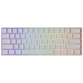 Resim MonsGeek FUN60 Max Shine-Through White Hall Effect Manyetik Switch ARGB Kablosuz Hotswap Mekanik Gaming Klavye 