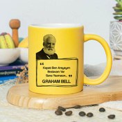Resim Esprili Graham Bell Sarı Kupa Bardak 