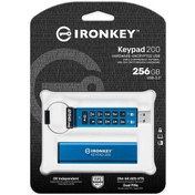 Resim Kingston Ironkey IKKP200-256GB 256 GB USB Şifreli Tuş Takımı Flash Bellek 