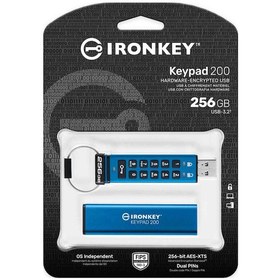 Resim Kingston Ironkey IKKP200-256GB 256 GB USB Şifreli Tuş Takımı Flash Bellek 