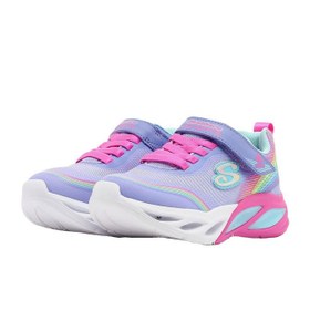 Resim Skechers Cosmic Glow Rainbow Beam Kız Çocuk Mor Günlük Ayakkabı 