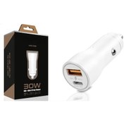 Resim 30w Usb Ve Usb-c Pd Araba Şarj Cihazı Hızlı Şarj, İphone Ve Android Uyumlu, Çift Çıkışlı Çok Renkli 