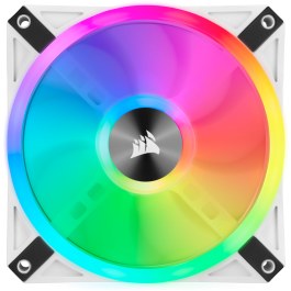 Resim Corsair iCUE QL140 RGB 140mm PWM Kontrollü Beyaz Fan - Tekli Paket 