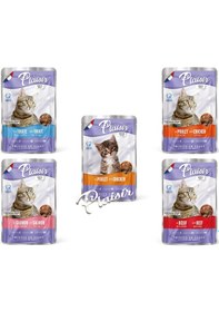 Resim Plaisir Tavuk Etli ve Ciğerli Pouch Yetişkin Kedi Yaş Maması 100 G 