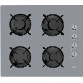 Resim Esty 4 Gözü Gazlı Ankastre Cam Ocak ACO5601S02 Gri 