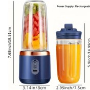 Resim Sunshine022 Pembe Taşınabilir Usb Şarjlı 6 Bıçaklı 2si 1 Arada Blender Ve Meyve Sıkacağı 