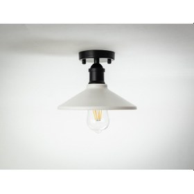 Resim Riolight Retro Tekli Metal Sarkıt Avize Şapka Çapı 22cm Siyah 