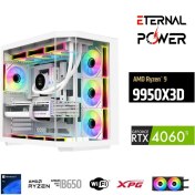 Resim Eternal Power Ryzen 9 9950X3D 32G Ddr5 1tb M.2 RTX4060TI B650 Wıfı 750W 240M 