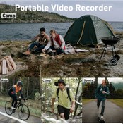 Resim Leezsing Aksiyon Kamerası 1080p 30fps Dijital Video Kamera 0.96in Lcd Ekran Dahili Şarj Edilebilir Pil Harek Beyaz 