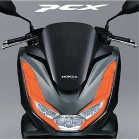 Resim Honda Pcx Ön Far Kaşı Şeffaf Sticker Turuncu 
