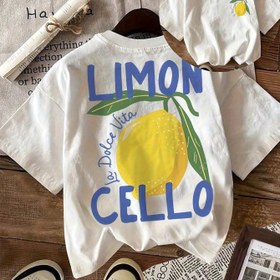 Resim Kadınlar için İlkbahar/Yaz için Limon Desenli Kaburga Yaka İpli Omuz Spor Kısa Kollu Tişört - Rahat 