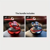 Resim Brightnova Solar Dönen Araba Kokusu Kırmızı Siyah Katı Koku Araç İç Dekorasyon 