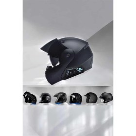 Resim Kask Kulaklığı Motosiklet Intercom Interkom Dinleme Konuşma Özellikli Su Geçirmez 