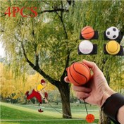 Resim 4 Adet "Eğlenceli Yeni Basketbol" -- Bilek Zıplayan Top 60mm Yüksek Esneklikli PU Malzeme Antrenman Seti - Dış Mekan Aktiviteleri İçin Uygun, Göz Koordinasyonu Eğitimi için Baskılı Spor Bilek Topu 