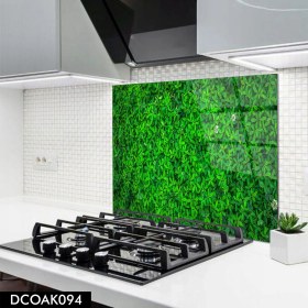 Resim Olinpa Cam Ocak Arkası Koruyucu | Yeşillik Desenli 