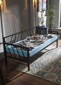 Resim Unimet Glory Daybed Tek Kişilik Sedir Metal Karyola 90x200 Siyah 