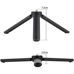 Resim Novahub Şık Siyah Alüminyum Tripod, 7.3cm Yükseklik, 126g Hafif, Kamera Ve Cep Telefonu İçin Mükemmel 