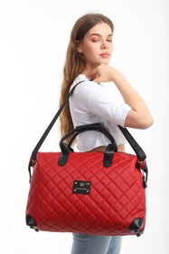 Resim By Hakan MİAMİ POLO 1203E Büyük El Valizi Bavul Seyahat Tatil Çantası KIRMIZI 