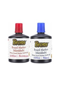 Resim Mavi Kırmızı Yazı Tahta Kalem Mürekkebi 100ml 1 Adet Brons Tahta Kalemi Mürekkebi Kolay Silinebilir 100gr Okul Sınıf Çok Renkli 
