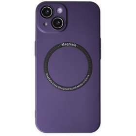Resim Iphone 13 Kılıf Jack Magneticsafe Lens Silikon - Mor 12993 