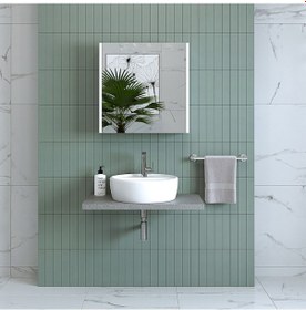 Resim Banos Banyo Roomart Ad7 Kulpsuz Tek Kapaklı Mat Beyaz Mdf 60 Cm A Mat Beyaz 